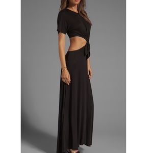 Naven Casuals Knotted T Maxi Dress in Black